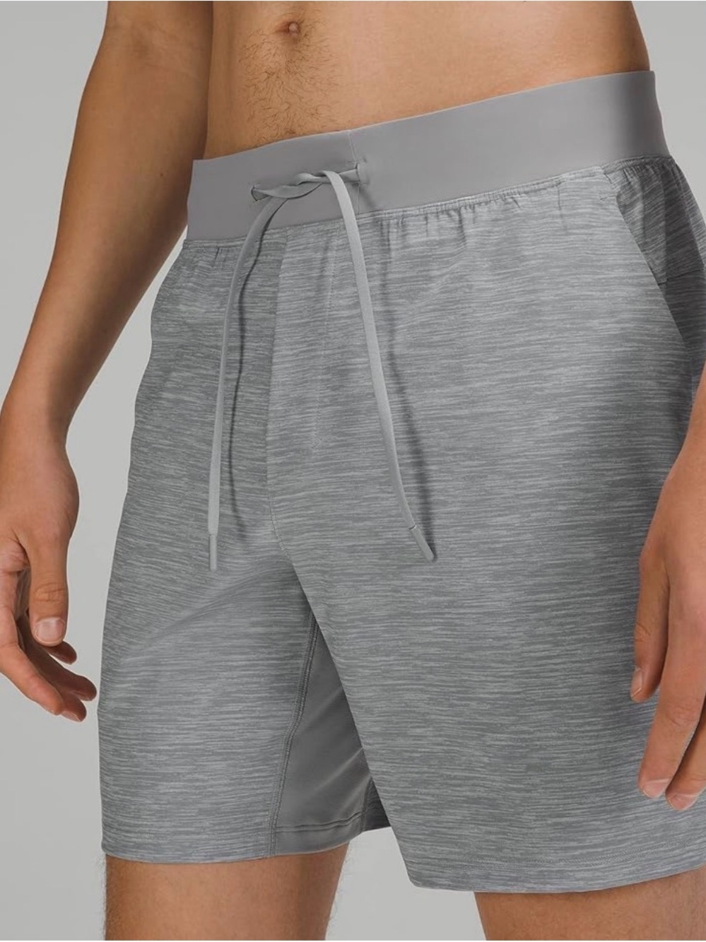 Lululemon T.H.E. Mens Shorts 9” Inseam Heathered Gray Size Medium